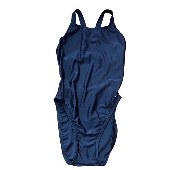 Speedo Powerflex Eco Black Swimsuit‎ Size 12/38 Swim Athletic Sports Pool Beach - Picture 4 of 10